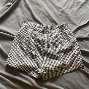 Gingham paper bag shorts